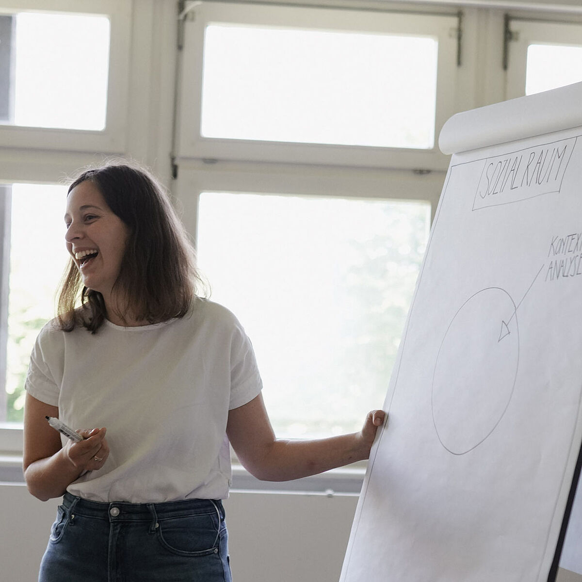 Studierende am Flipchart